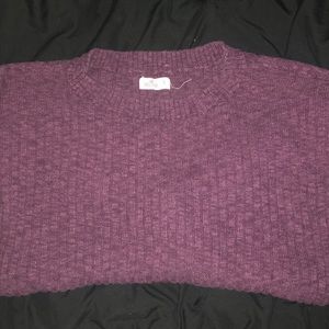 Hollister purple off the shoulder sweater